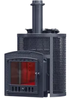 печь для бани gfs авангард ураган 25п2с зкн pro круглая чугунная