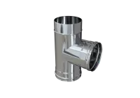 тройник феррум угол 90°, нержавеющий (430/0,5мм), ф135, по дыму #