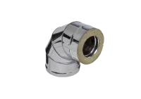 колено феррум утепленное угол 135° нержавеющее (430/0,5мм)/зеркальное ф110/200 по воде#