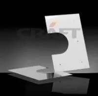 разделка craft потолочная декоративная нерж. (304/0,5 мм), 400*266, с отв. ф250, двухсоставная #