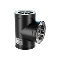 тройник craft 90° утепленный нержавеющий (316/0,8/430/0,5) ф150/250 по воде черный #