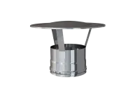 зонт феррум нержавеющий (430/0,5 мм) ф135 с ветрозащитой по дыму #